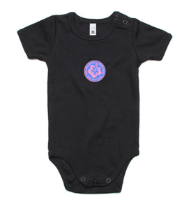 WHANGAMATA SURF SHOP INFANT HIBISCUS MINI ME ONE PIECE - BLACK