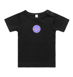 WHANGAMATA SURF SHOP INFANT HIBISCUS WEE TEE - BLACK