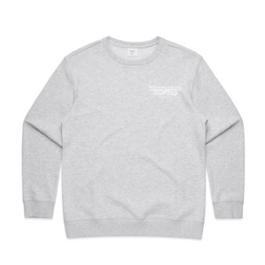 WHANGAMATA SURF WOMENS BUBBLE LOGO CREW - WHITE MARLE