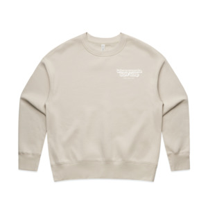 WHANGAMATA SURF WOMENS RELAXED BUBBLE CREW - BONE