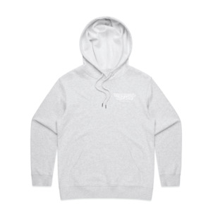 WHANGAMATA SURF WOMENS BUBBLE LOGO HOOD - WHITE MARLE