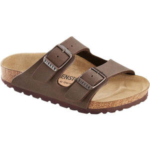 Birkenstock: BIRKENSTOCK ARIZONA BIRKIBUC KIDS (NARROW) - MOCHA