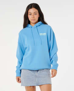 Rip Curl: RIP CURL SURF PUFF HERITAGE HOOD - AZURE BLUE