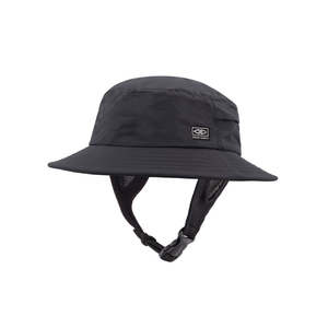 Surf Hats: OCEAN AND EARTH KIDS BINGIN SOFT PEAK SURF HAT - BLACK MARLE