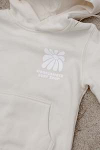 Girls Hoodies Jumpers: WHANGAMATA SURF SHOP GIRLS FLOWER HOOD - ECRU