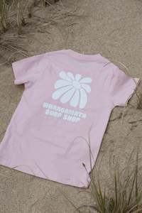 Girls: WHANGAMATA SURF SHOP GIRLS FLOWER TEE - PINK
