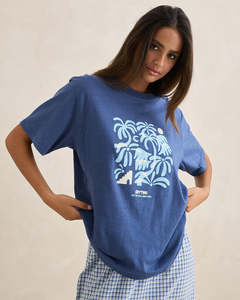 RHYTHM ISLAND OVERSIZED TEE - INDIGO