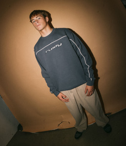 RUSTY TRIGGER CREW FLEECE - ATLANTIC BLUE