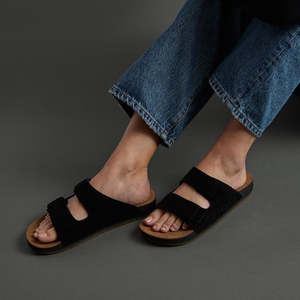 REEF WOMENS OJAI TWO BAR - BLACK/TAN