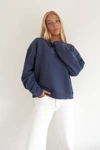 RHYTHM CREW NECK FLEECE - INDIGO