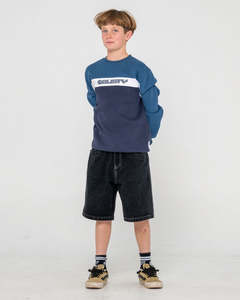 RUSTY POD RACER CREW FLEECE BOYS - NAVY/BLUE