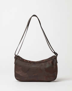 Womens Handbags: RUSTY STELLA NYLON CAMO CROSSBODY BAG - JAVA