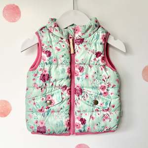 Sale: Pumpkin Patch Floral Puffer Vest, 3-6m