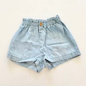 2 Basics: $2 BASICS - H&M Chambray Shorts, 9-12m