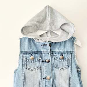 For The Boys: Charlie & Me Denim Vest, Size 3