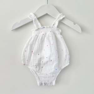 Christmas Outfits: Country Road Star Romper, Newborn