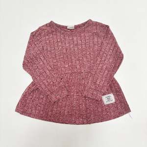 $2 BASICS - Ribbed Peplum Tee, Size 2