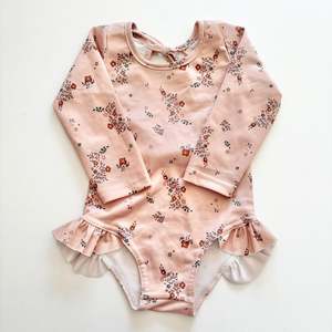 Swimwear: Floral Swimsuit, 6-12m
