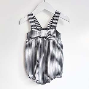Lilys Top Picks: Milky Pinstripe Romper, Size 1