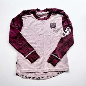 Merino 1: Little Flock Merino Leopard Tee, Size 4-5