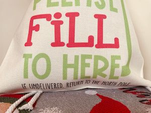 Christmas 1: Santa Please Fill to here, Santa Mail Express - If undelivered, return to the north pole