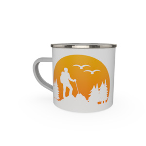 Enamel Mugs: Sun set hike