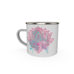 Enamel Mugs: Lotus Pink