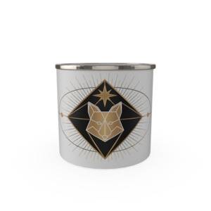 Enamel Mugs: Geometric Fox