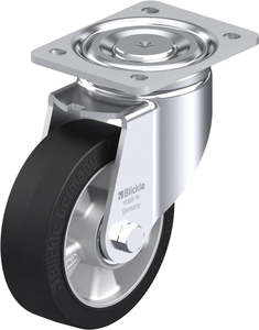 150mm Elastic Rubber - Swivel Plate - 400kg capacity