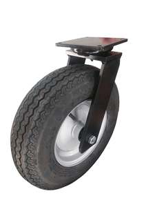 All Castor Wheels: 400mm HD Pneumatic Castor - Swivel Plate - 340kg