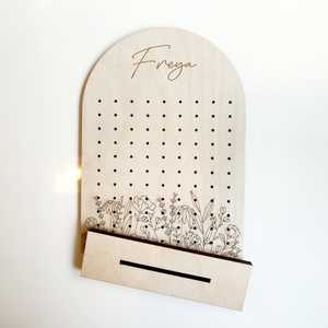 Personalised Floral Earring Stand