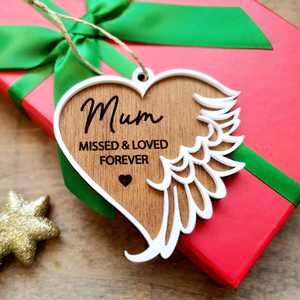 Occasions: Personalised Angel Wing Memorial Ornament