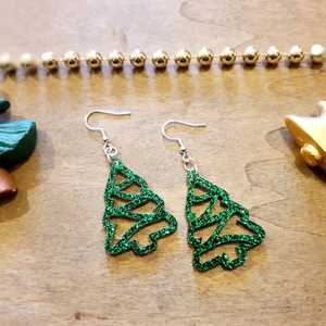 Festive Christmas Tree Earrings