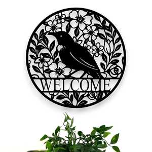 Personalised Floral Tui Round Wall Décor