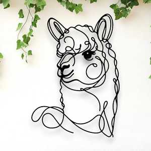 Line Art Alpaca Décor