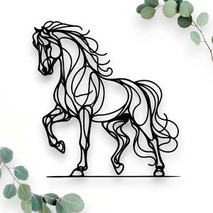 Line Art Horse Décor