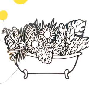 Flower Bathtub Wall Art