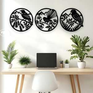 Home Decor: Three NZ Birds Wall Art Set