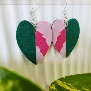 Philodendron Pink Princess Earrings