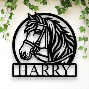 Family Name Decor: Personalised Horse Wall Art