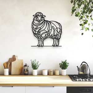 Nz Decor: Line Art Sheep Décor
