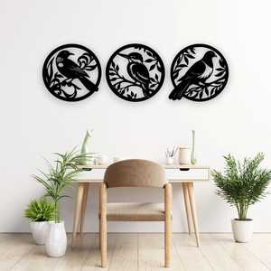Wall Art Sets: Three Piece Bird Wall Art Set