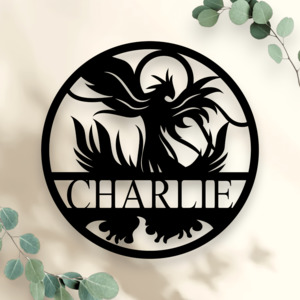 Child Bedroom Ideas: Personalised Phoenix Name Round