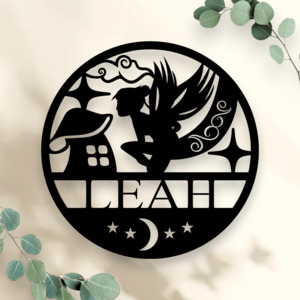 Child Bedroom Ideas: Personalised Fairy Name Round