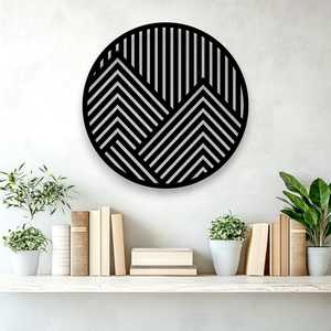 Geometric Circle Mountain Wall Art