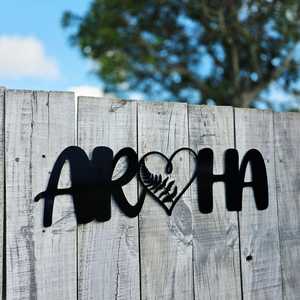 Word Wall Art: Aroha Wall Décor