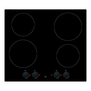60cm 4 Zone Built In Ceramic Cooktop with Knob Control
