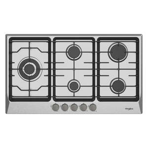 Gas Cooktops: 90cm 5 Burner Gas Cooktop S/Steel