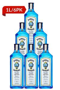Spirits: Bombay Sapphire Gin 1L 6 Pack
