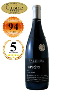 Shiraz Syrah: Yalumba Paradox Shiraz 2022 Export 750ml--Australia